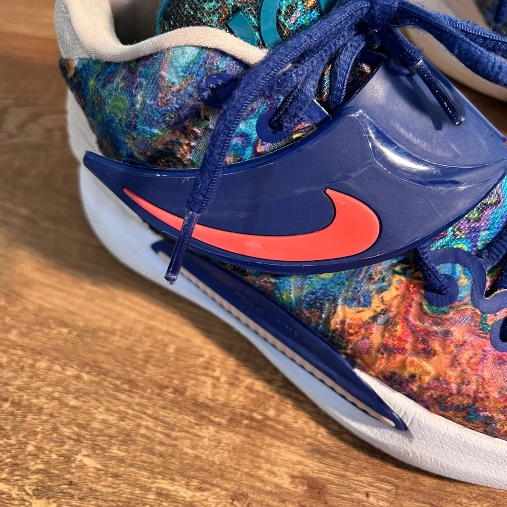 Nike KD 14 Psychedelic Men’s Basketball Shoes Deep Royal Blue/Pale Coral/Coconut - Picture 11 of 16